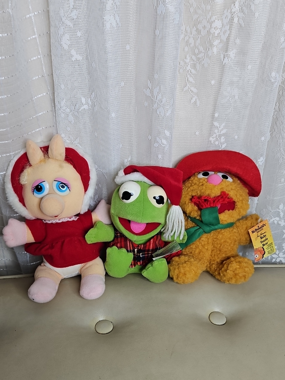 Collectable set vintage 1987–1988 McDonald's Muppet Babies Christmas plush toys